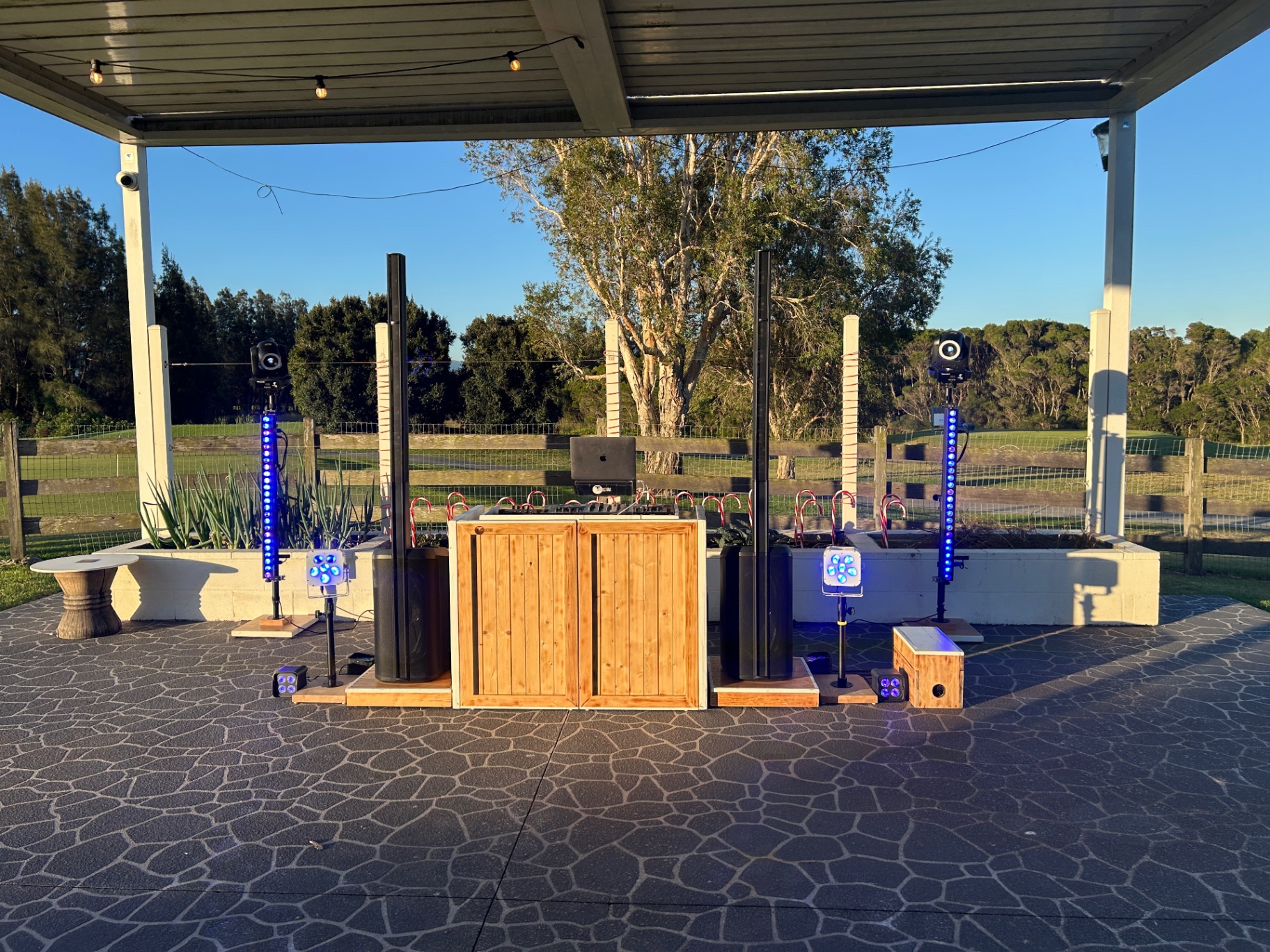 Golden hour — outdoor setup — TJ Productions setup
