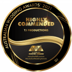 Highly Commended - 2021 Australian Wedding Awards - Wedding DJ